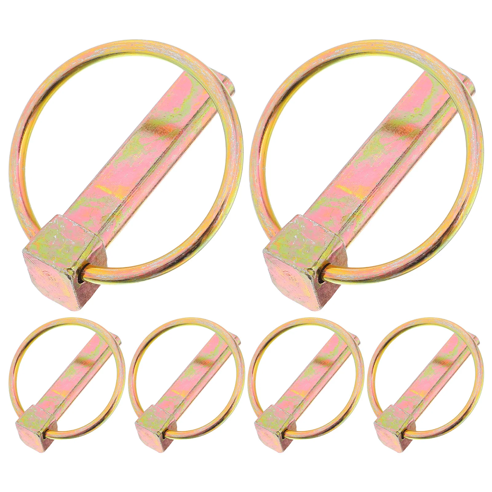 

6Pcs Heavy Duty Safety Pins Locking Hitch Pin Set for Trucks Tractors Mowers Trailers Tandem Axle Stop Pin Trailer Coupler