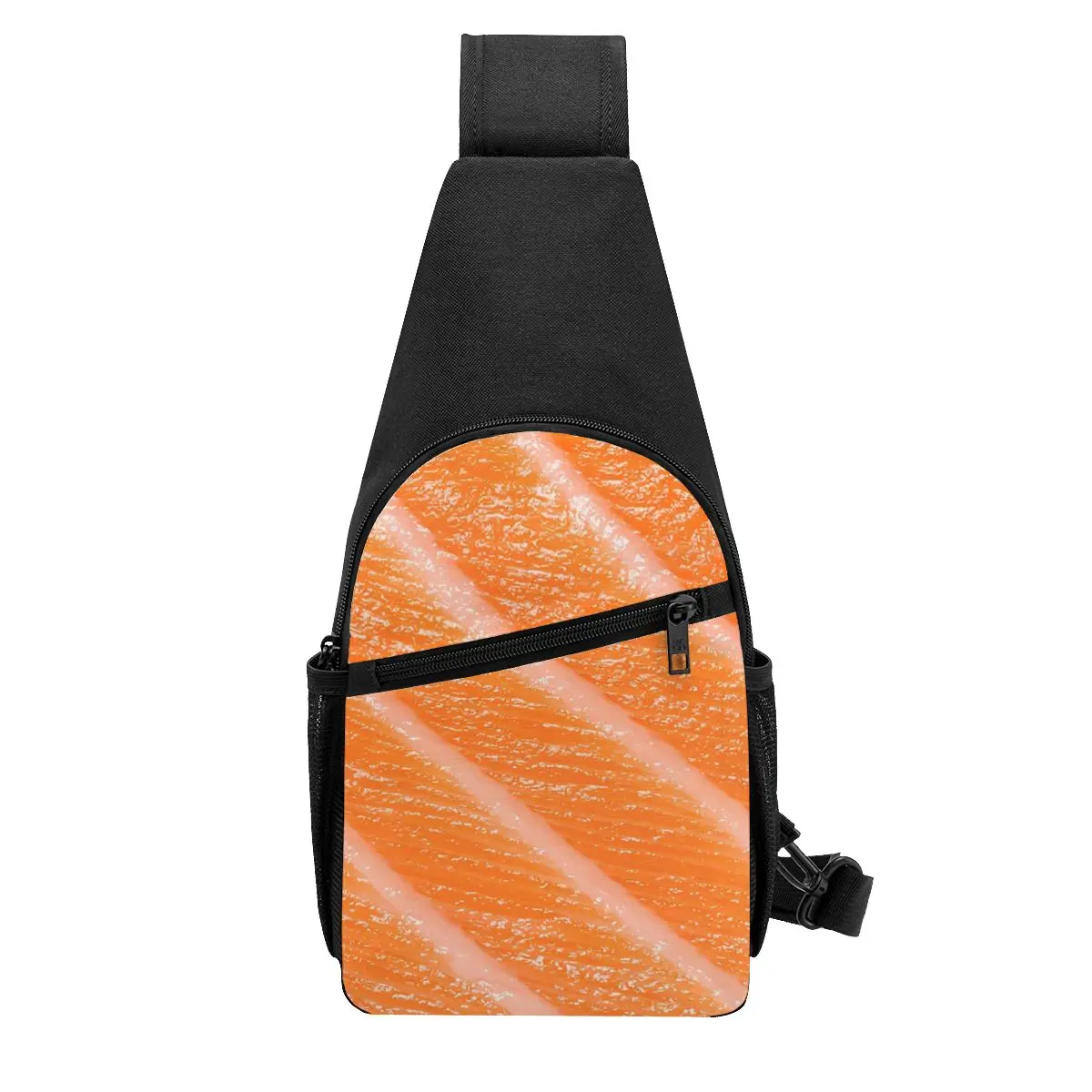 

Salmon Sushi Sashimi Chest Bag Men Sling Crossbody Backpack Chest Bag Traveling Hiking Daypack Shoulder Bag