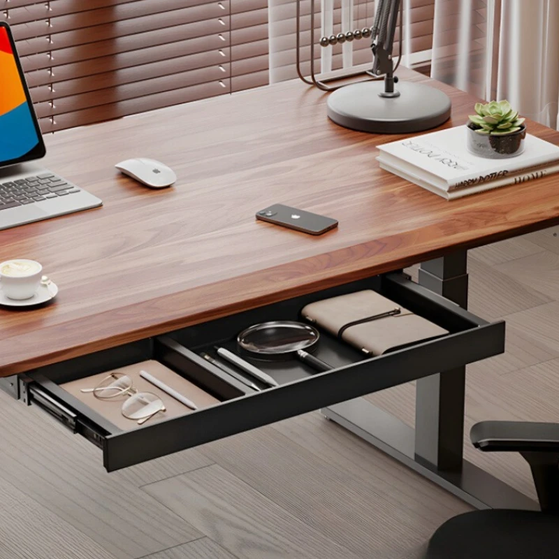 

Under Desk Drawer Organizer Electric Standing Desk Accessory Pull Out Storage Box for Computer Partitioned Stationery Storage