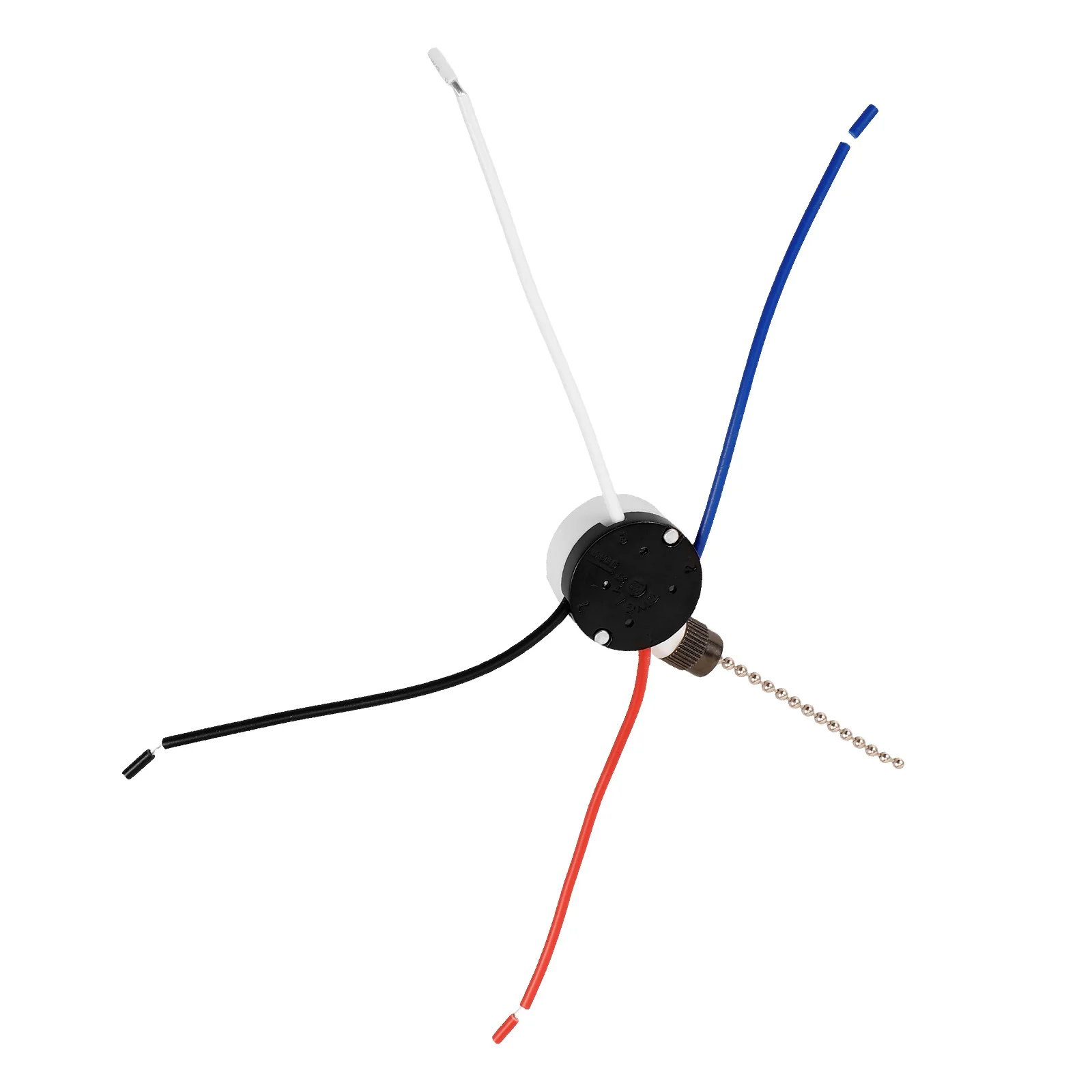 

Ceiling Fan Switch 3-Speed 4-Wire Pull Chain Nickel Silver -208S Universal Easy Install