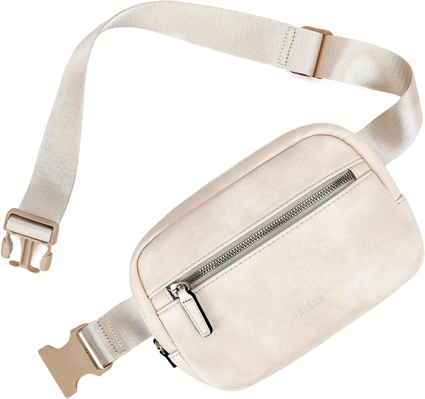 Поясная сумка Telena для женщин, поясная сумка из искусственной кожи, поясные сумки через плечо с регулируемым ремешком телесного цвета Поясная сумка Telena для женщин, поясная сумка из искусственной кожи, поясные сумки через плечо с регулируемым ремешком телесного цвета