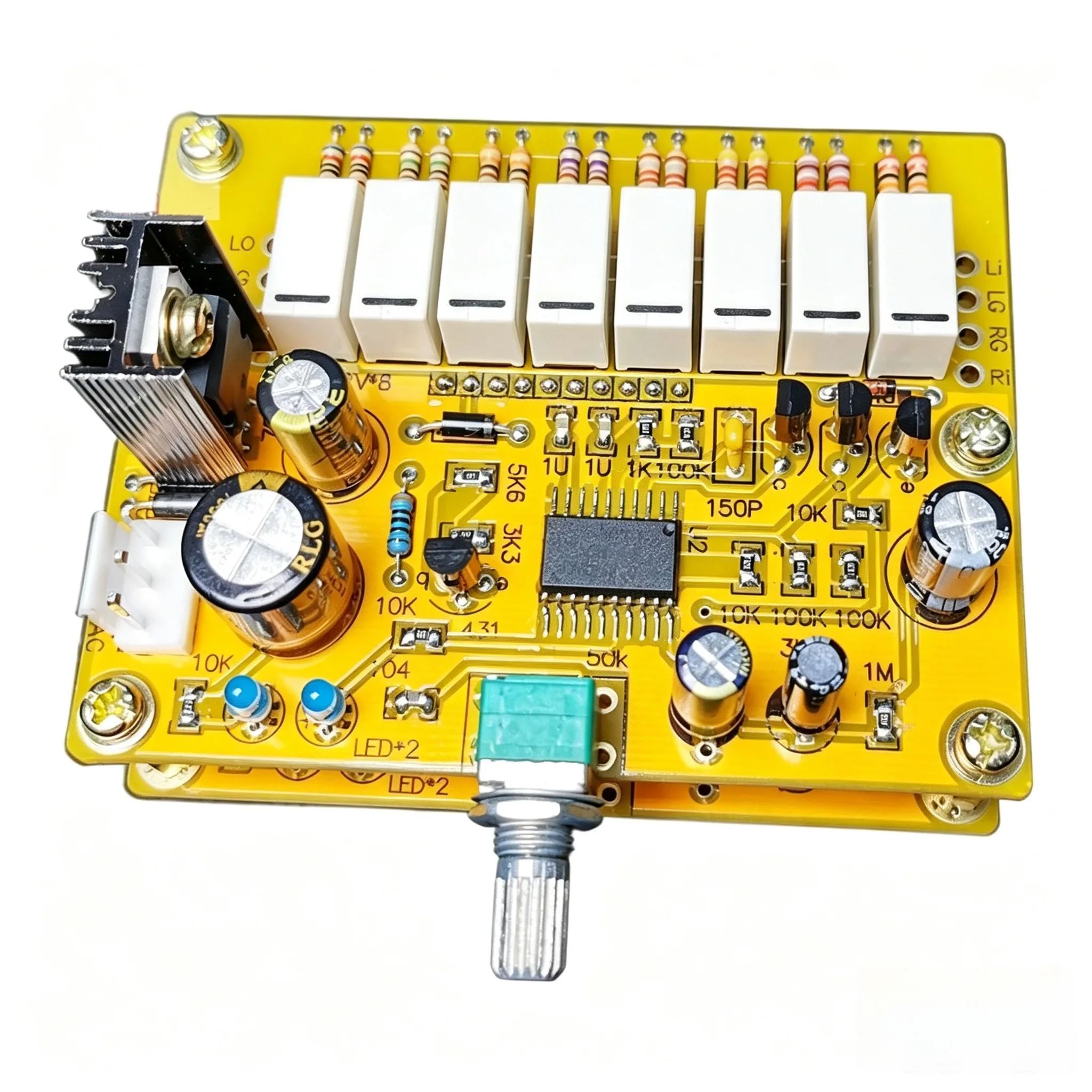 Signal Shift Sound Gain Adjustment Board 256 Adjustment Steps 4 Channels For Audio Signal Booster Audio Circuit Repair Module