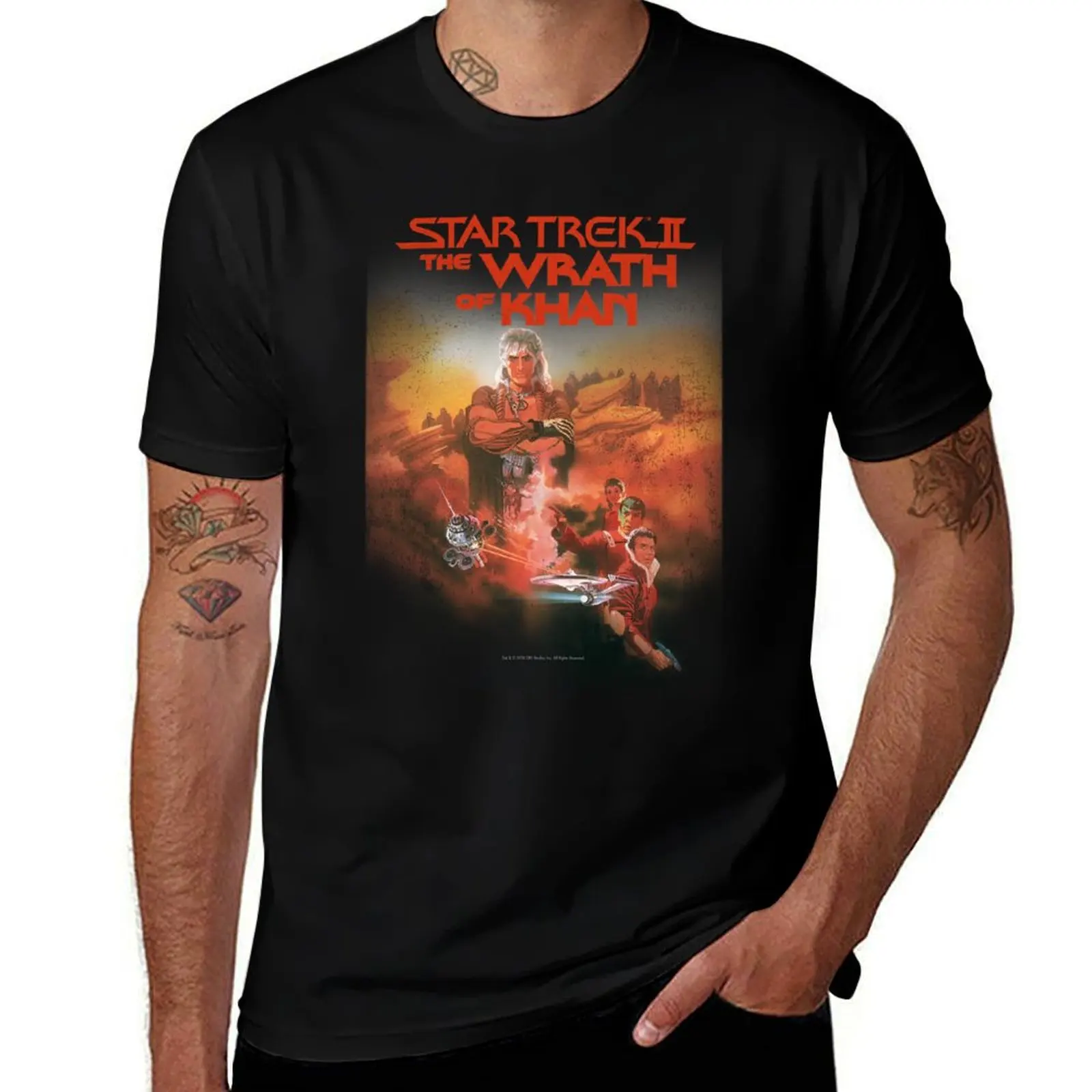 

Star Trek II: The Wrath Of Kahn Vintage Movie Poster T-Shirt man t shirt luxury t shirt men 100% cotton luxury brand