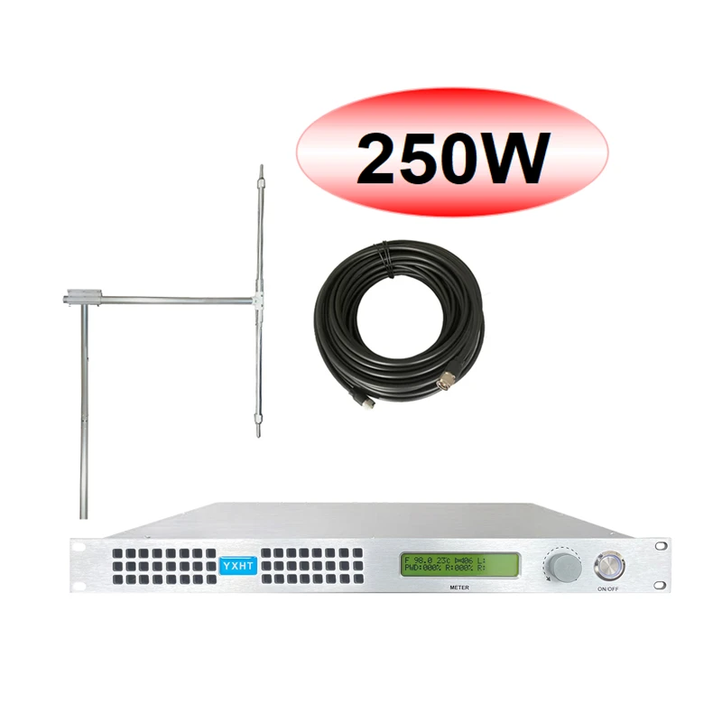 

YXHT-1, 250W Fm Transmitter+antenna+cable for School, Church, Radio stations