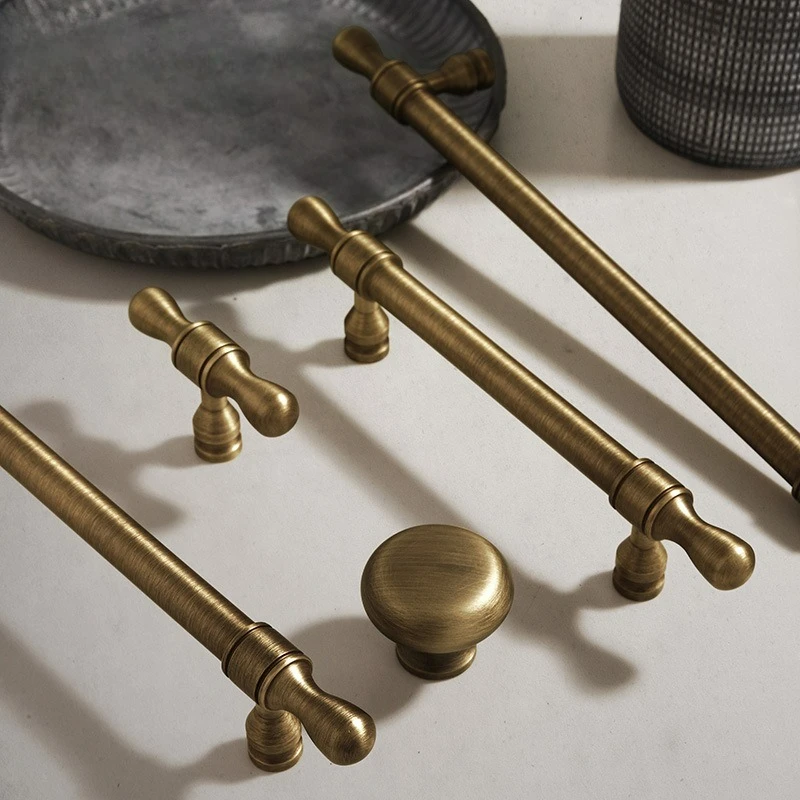 

Bronze Colored Handle Clothing Cabinet Door Cabinet Brass Vintage Wardrobe Handle American Shoe Cabinet Drawer Handle