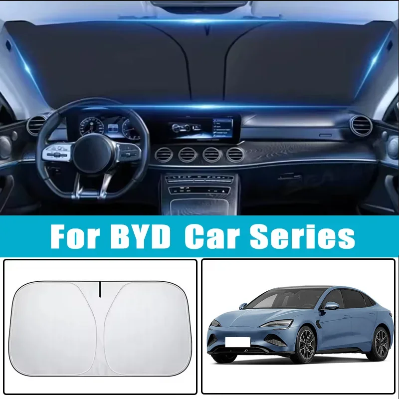 

Car Windshield Sunshades Cover for BYD Atto 3 Dolphin Tang DM Song PLUS Han EV F3 E6 Sun Protection Car Accessories