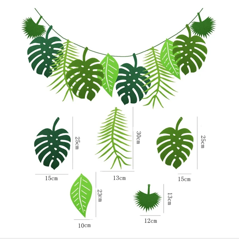 Turtle Leaf Decoration Hawaii Party Summer Happy Birthday Party Safari Jungle Tropic Theme Decor Dinosaur Theme Parti Decor