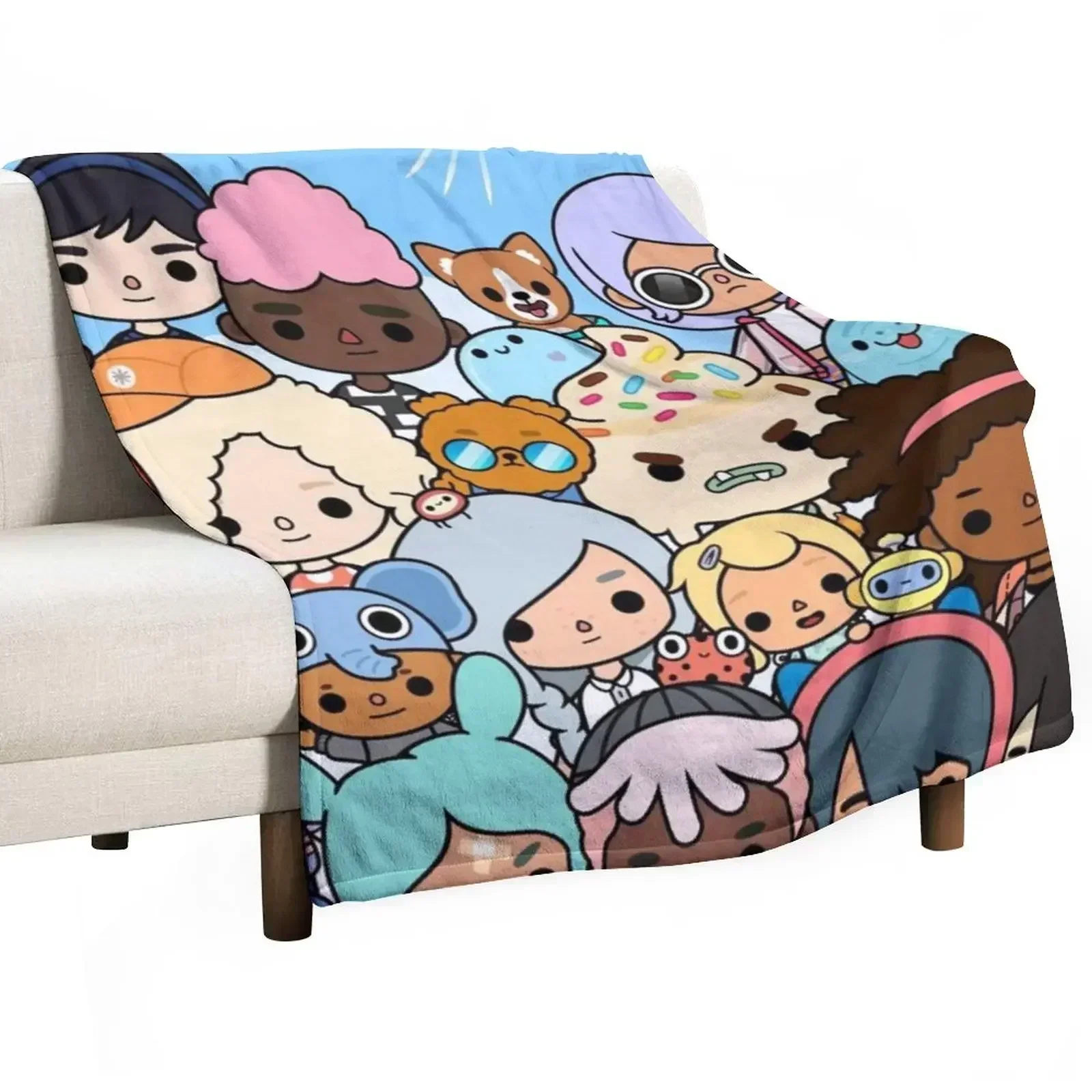 

Toca Boca Throw Blanket Outdoor Soft Blanket for Picnic Beach Camping