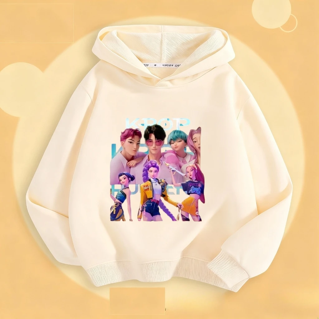 أزياء شعبية للأطفال هوديس طفل الفتيان والفتيات Huntrix مقنعين البلوز بلوزات بأكمام طويلة ملابس الأطفال ربيع جديد 2026 #4