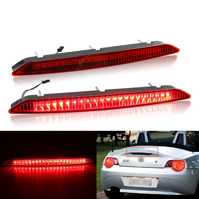 

1PC Third High Mount Brake Light LED Rear Stop Signal Tail Lamp for BMW Z4 E85 2003-2008 Red Smoke OEM#63256930246 Car Assembly