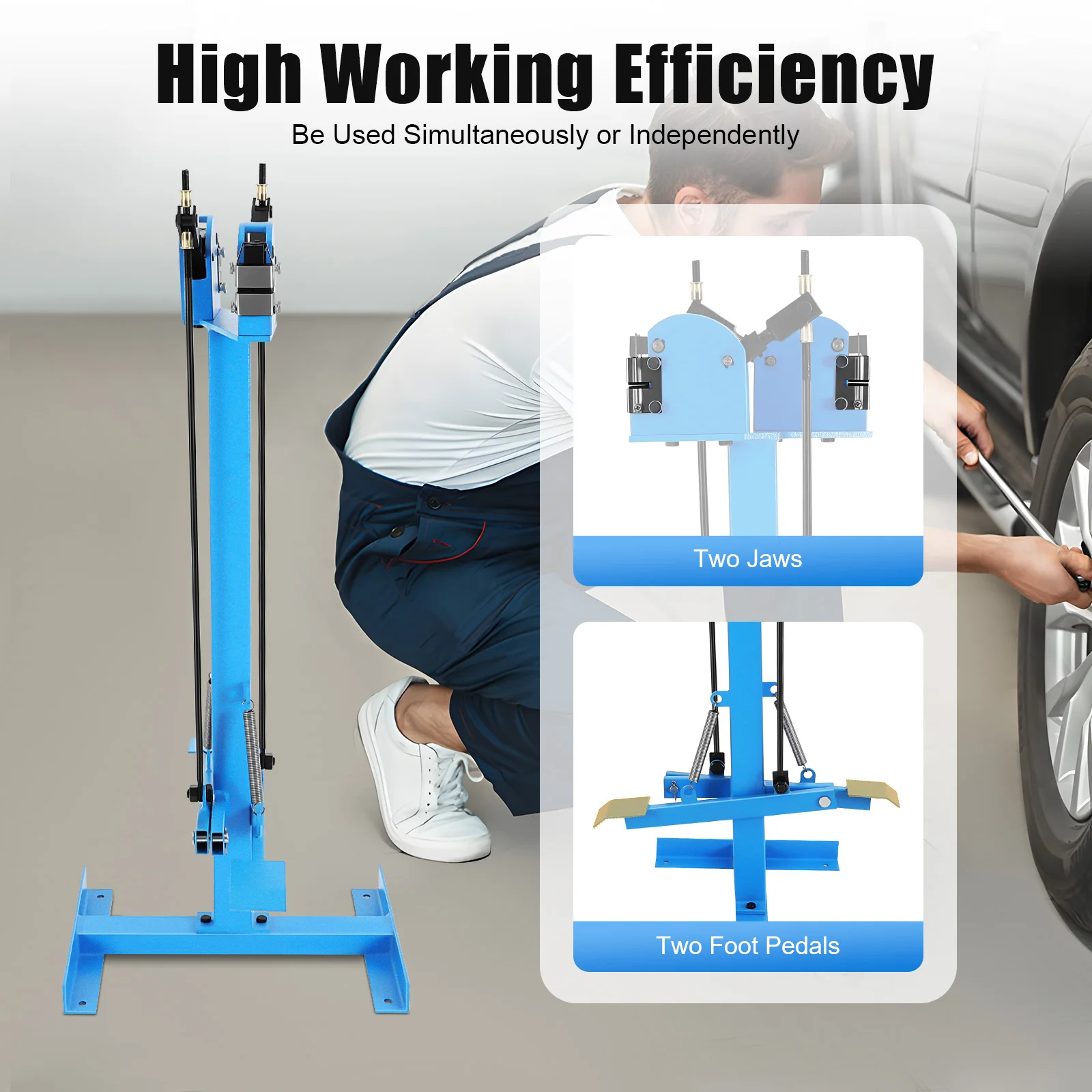 SS 18FD Metal Shrinker Stretcher Machine 18 Gauge Foot Operated Dual Pedal Tool for Auto Body Repair Sheet Metal Fabrication