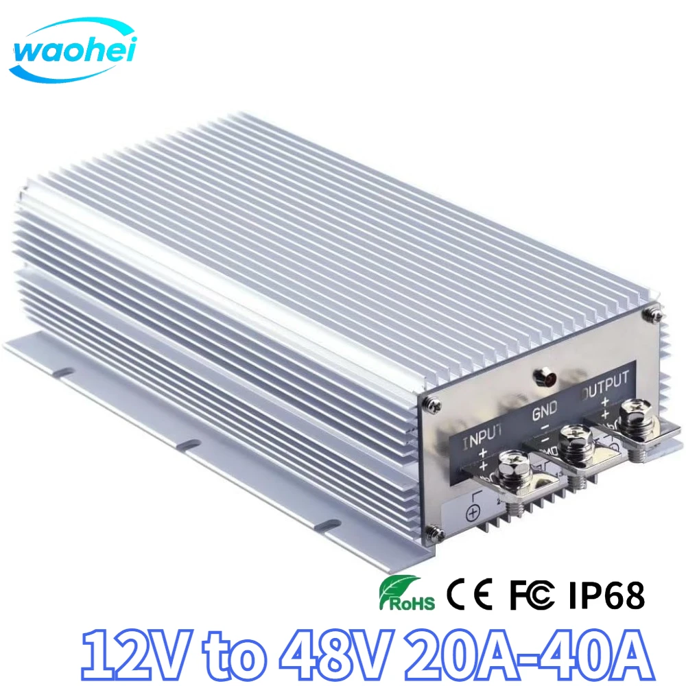 Convertisseur élévateur de tension DC-DC 12V vers 48V 20A-40A, module régulateur de tension, transformateur d'alimentation pour voiture, entrée 10V-16V CE
