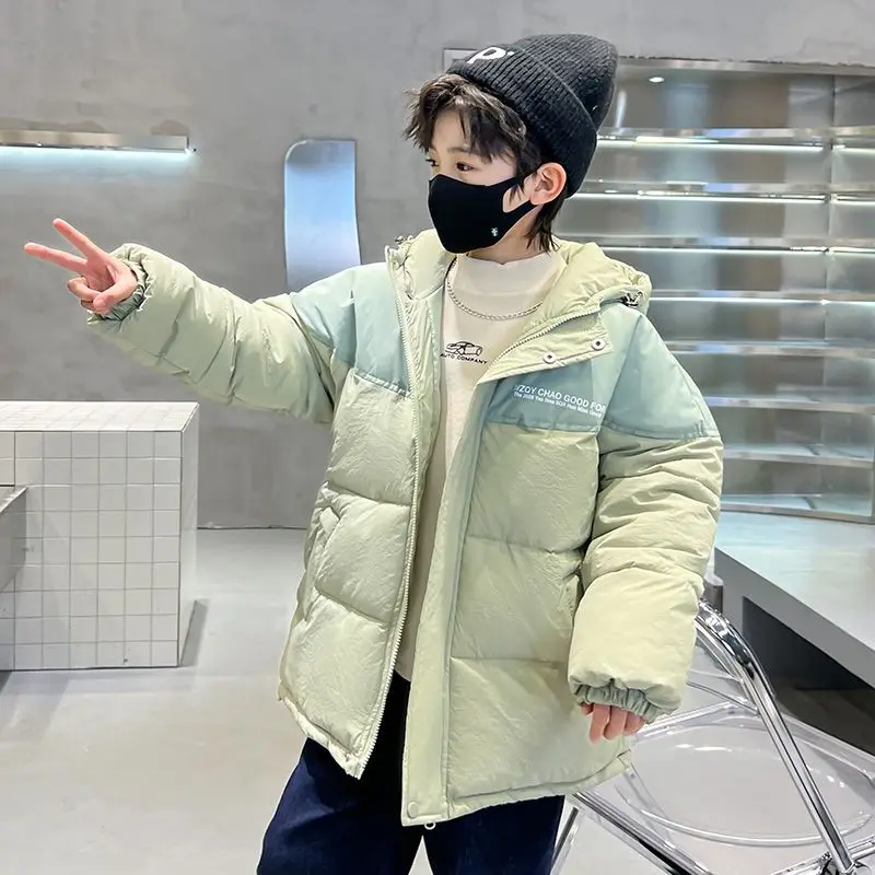 

2025 New Winter Thickened Cotton-Padded Coat for Boys & Big Kids - Warm & Lightweight Outdoor Jacket