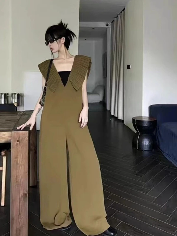 

Брюки больших размеров V Ne Плиссированные длинные брюки с высокой талией для похудения Модные женские удобные дышащие корейские брюки...