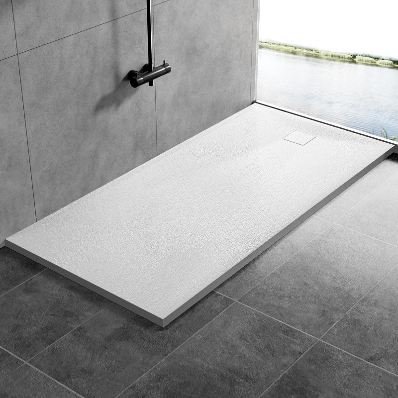 Slip-Resistance Texture Hidden Drain Hole Shower Base 1400*700mm Rectangle Smc Tray