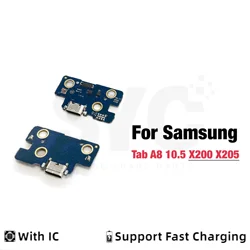 Carte de port de charge pour Samsung Tab A8, connecteur S6, remplacement flexible, 10.5, 2021, X200, X205, bonne qualité