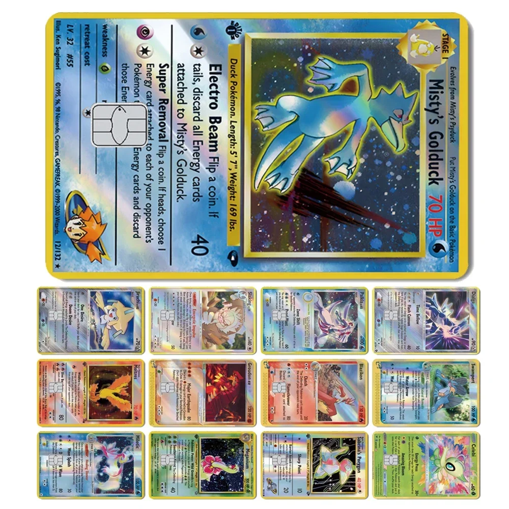 Magic Shark Cute Jirachi Celebi Pokemon TCG Holographic Laser Debit Credit Card Skin Film Sticker Cover No Fade Front Side