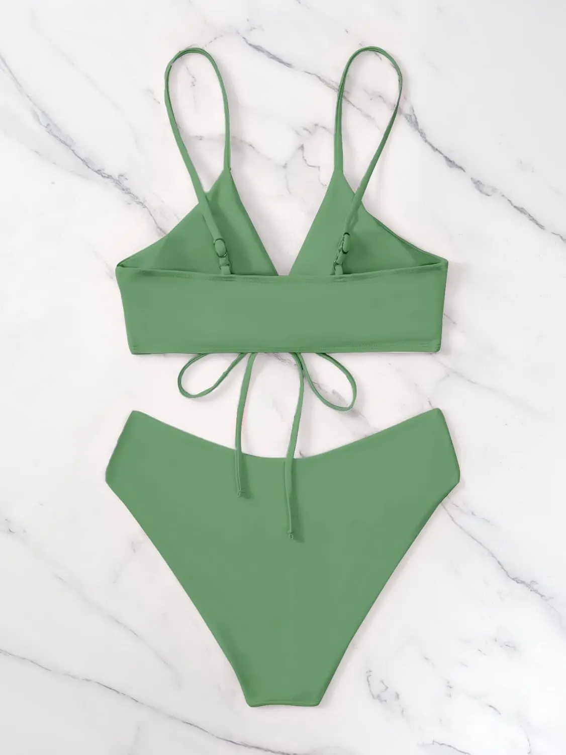 Women's High Cut String Triangle Bikini Set Swimsuits Sexy Bathing Suits