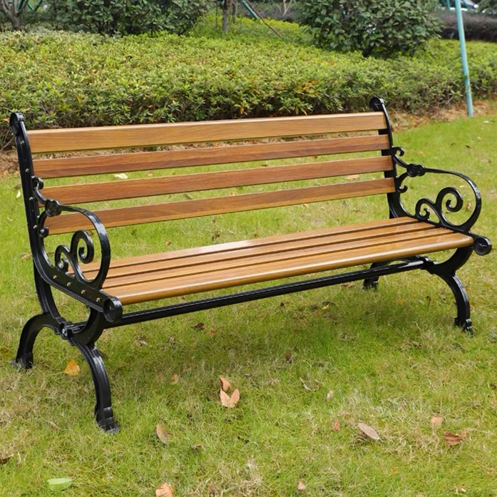 

Modern Design Park Outdoor Bench Sofa Set Aluminum & Plastic Wood WPC Garden Furniture For Dining & Hotels