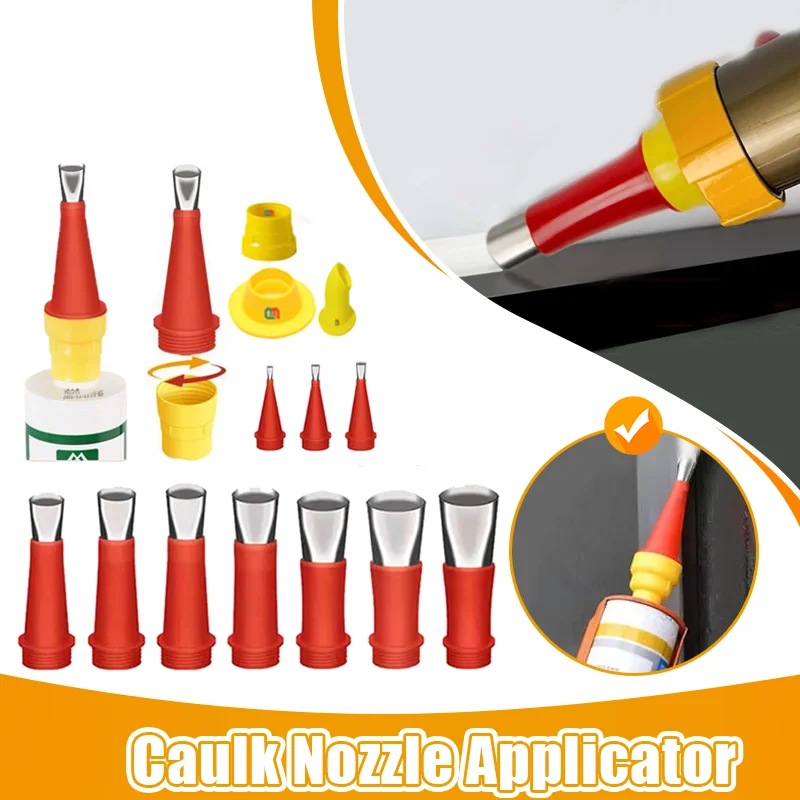 Stainless Steel Caulk Nozzle Applicator With Base Caulking Finisher Sealant Finishing   Bathroom Sink Nozzle Adhesive Pistol