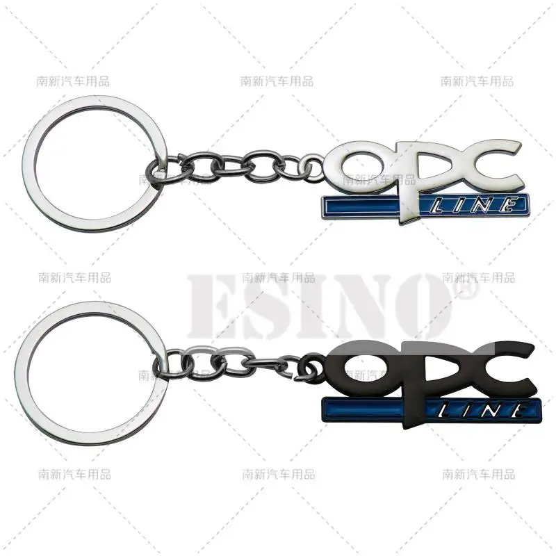 Car Styling 3D Metal Zinc Alloy Metal OPC Line Logo Key Chain Key Ring for Opel Antara Astra Insignia Corsa Mokka Vectra