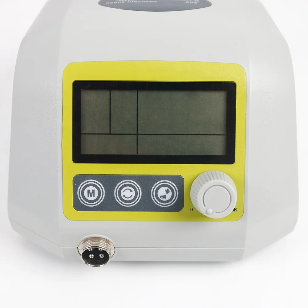 مختبر الأسنان عالي السرعة 60,000 دورة في الدقيقة محركات صغيرة بدون فرش الخزف الأسنان طحن تلميع محرك صغير مع شاشة LCD