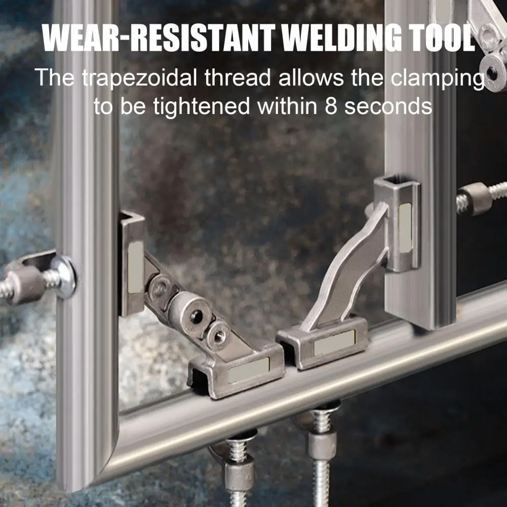 

10-180° Adjustable Right Angle Corner Clamp - Fast Tightening Multipurpose Tube Clamp with Swing Jaw for Welding & Woodworking