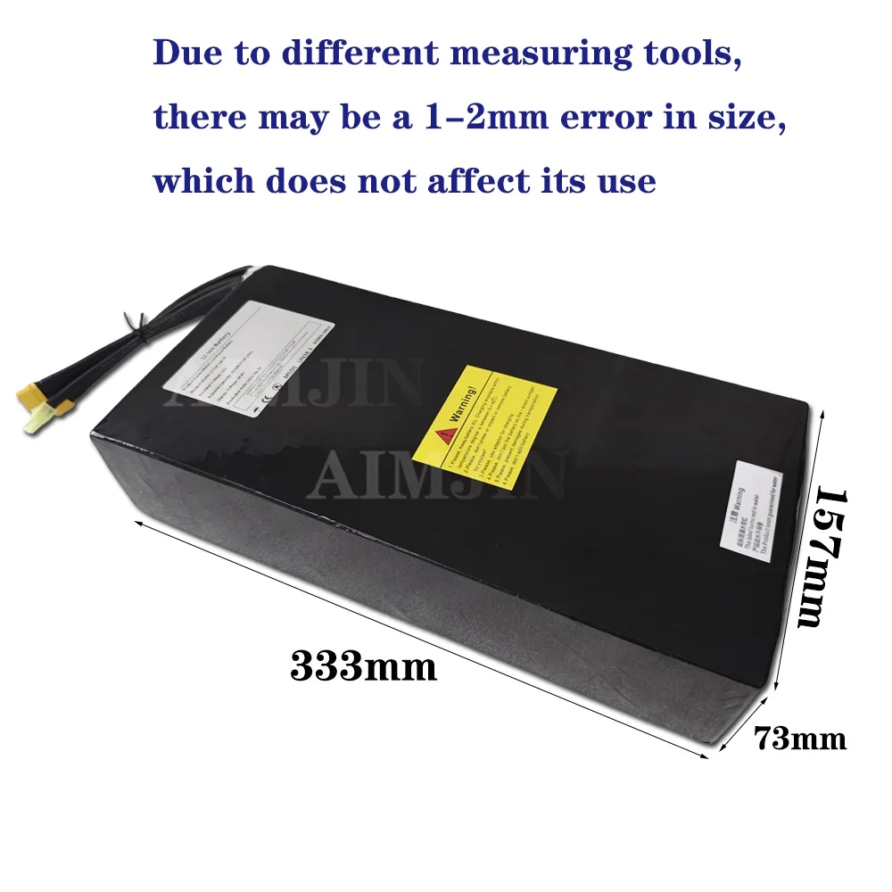 14S7P Lithium Battery Pack 52V 33600mAh 21700 battery Suitable For Dual Drive Scooter with BMS, Long battery life