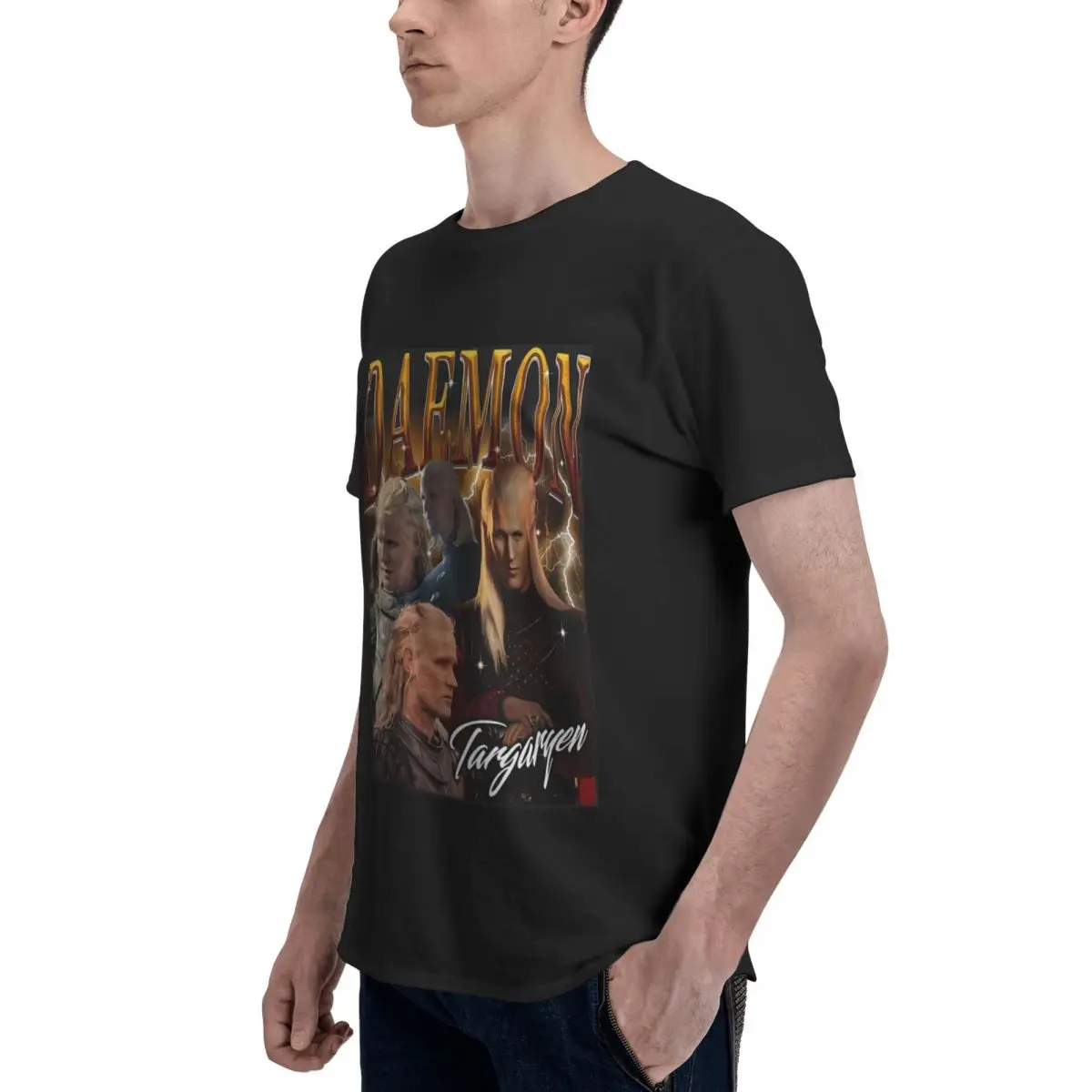 Retro Daemon Targaryen Printed Fashion Top T-Shirt For Men's Top