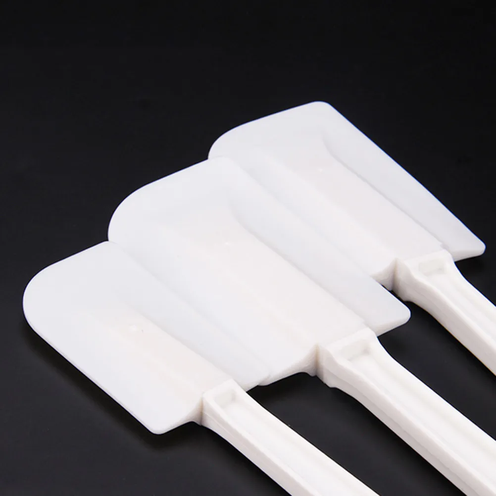 3Pcs Cake Cream Scraper Spatulas White for Baking Decorating Spreading Cream Butter Mixing Batter Kitchen Tool