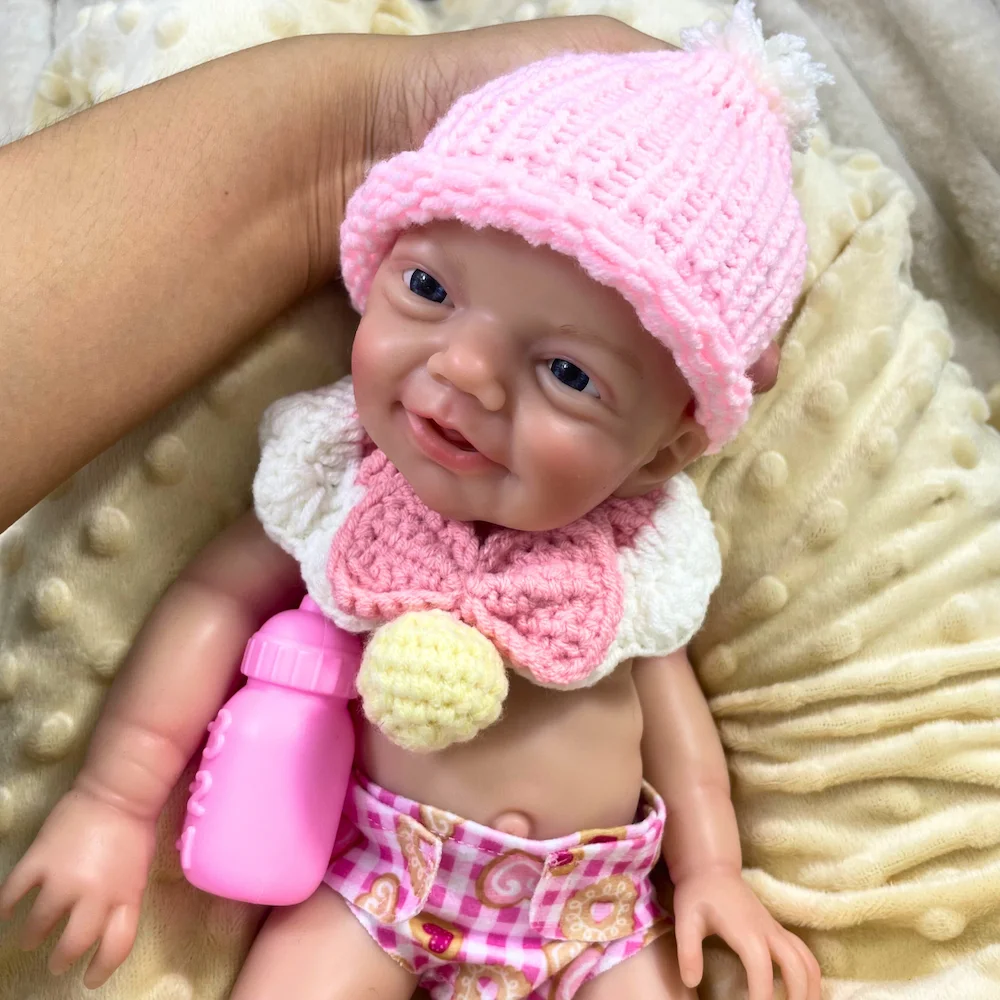 13 Zoll lebensechte solide Silikon Reborn Baby Puppe Charlie Girl Silikon waschbare Puppe elastische Stress abbauen Spielzeug Weihnachtsgeschenk