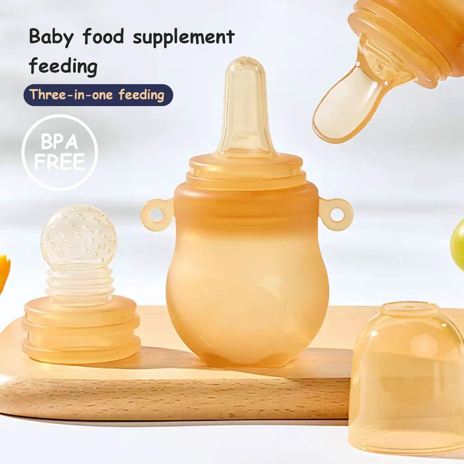 

3-in-1 Silicone Squeeze Feeder Combines Bottle, Spoon & Paste Dispenser for Easy Baby Feeding