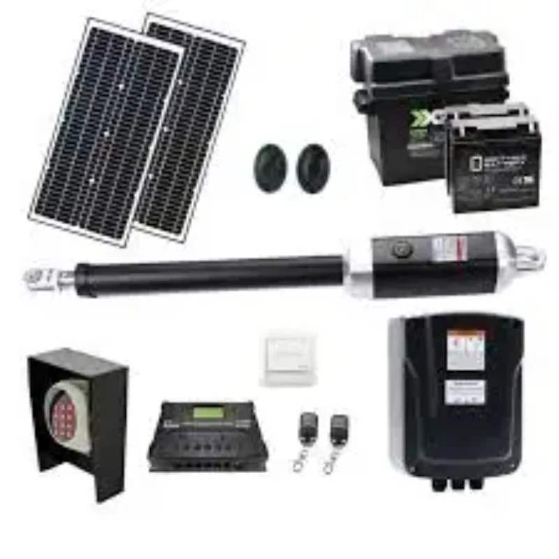 

segz TOP ORIGINAL 100% SALES ALEKO Full Kit and Solar Powered Gate Opener for Single Swing Gates up to 880-lb