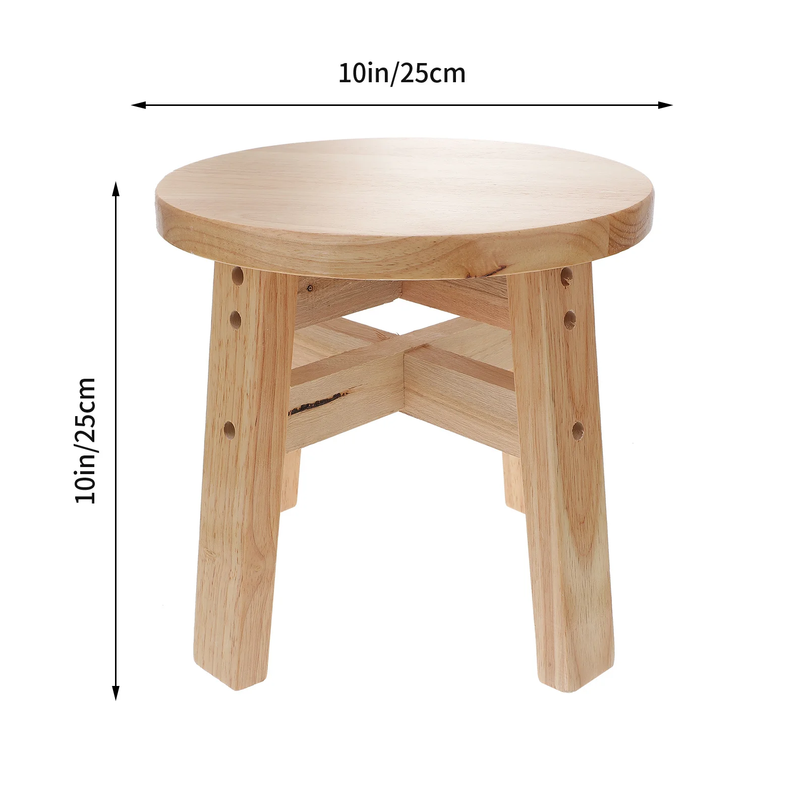 1Pcs Einfache Holz Hocker Runde Nicht-Slip Design Praktische Mehrzweck Hause Schuh Ändern Hocker Holz Farbe