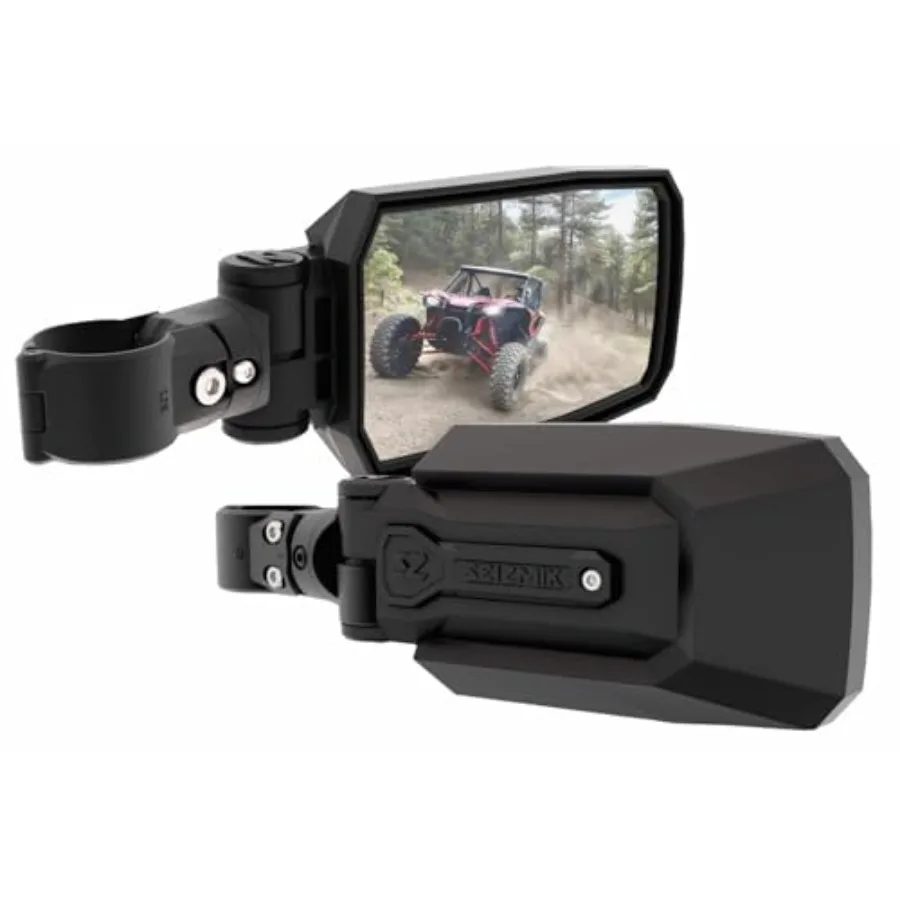 مجموعة مرآة الرؤية الجانبية Trailrider UTV مصممة لنماذج UTV ذات الأنبوب الدائري مقاس 1.875 بوصة و2 بوصة مع هيكل ABS مثالي للإعلان على الطرق الوعرة