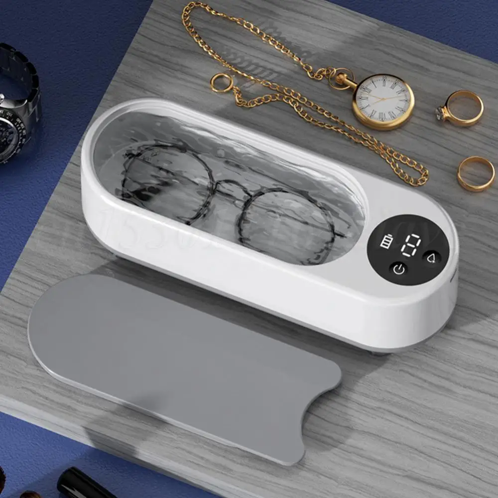 Ultrasonic Eyeglass Washing Tool Portable Glasses Cleaner Portable Cleaning Machine Multifunctional for Ring Necklaces