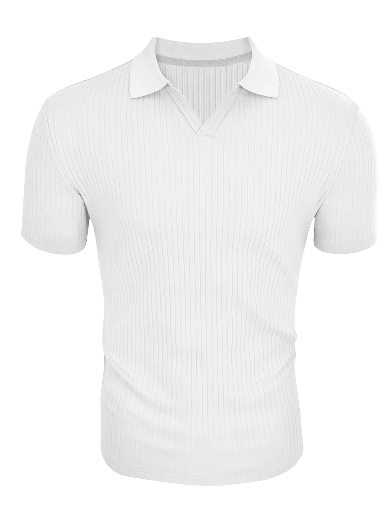 Neues Sommer-Herren-Freizeit-Poloshirt mit Kragen, V-Ausschnitt und Kurzen Ärmeln für den Täglichen Gebrauch – Detail 28