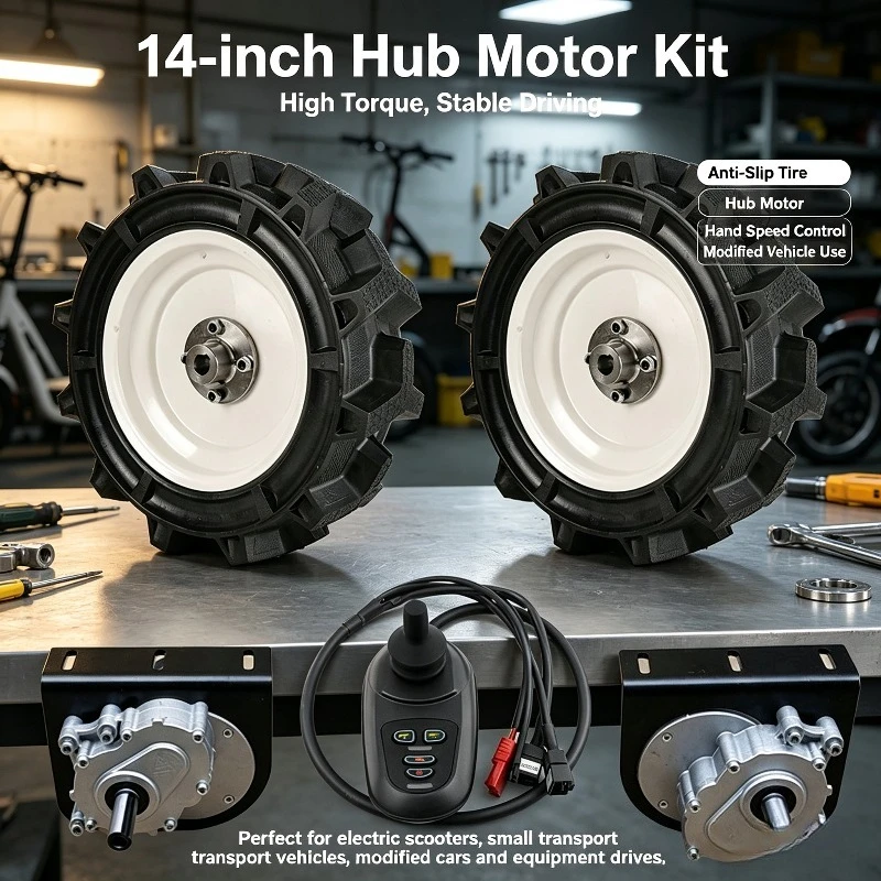 14 Inch Wheel Dual Drive Motor Kit 500W 700W With Joystick Remote For Electric Trolley Contact Customer Service Before Ordering
