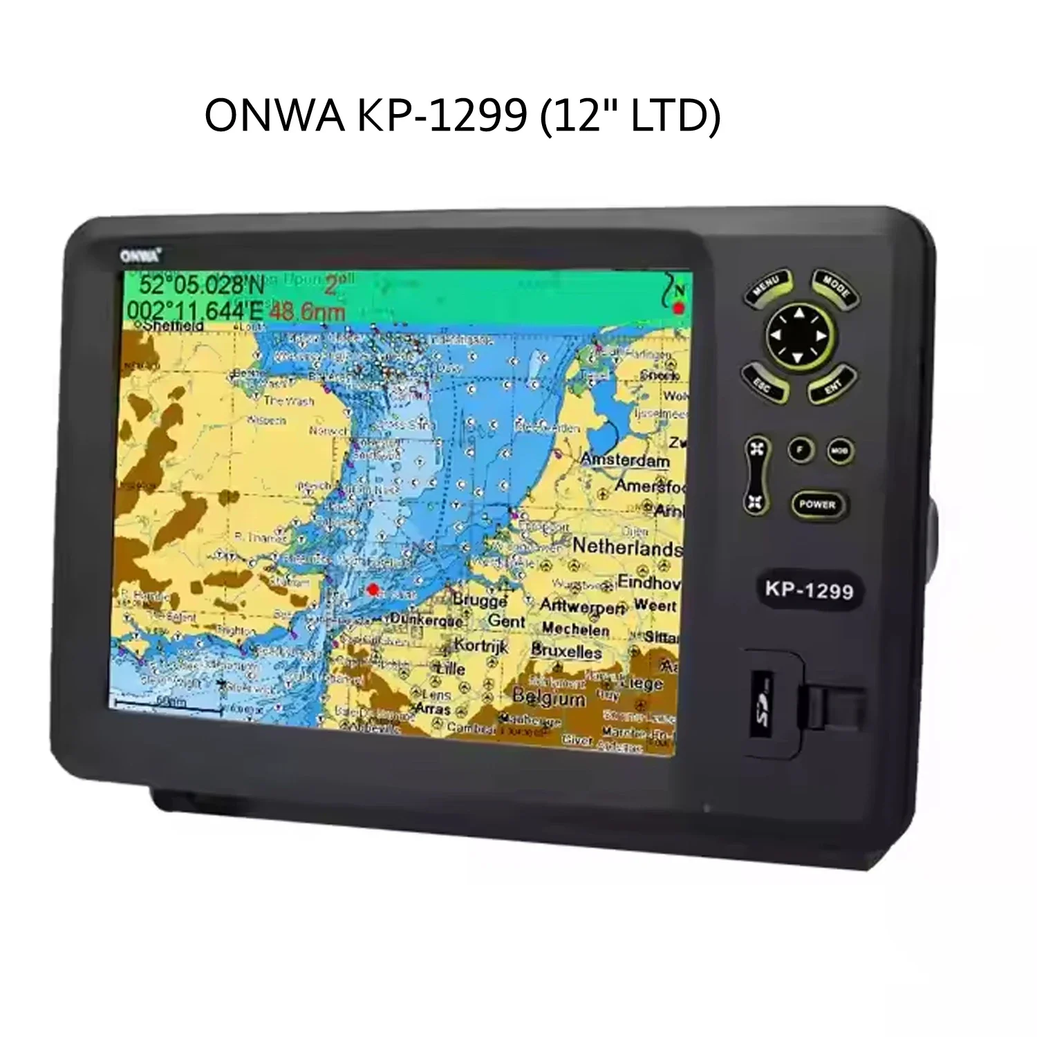 ONWA KP-8299 8-inch or KP-1299 12.1-inch GPS Chart Plotter (Expandable Features) GPS Chart Plotter with Kchart Map