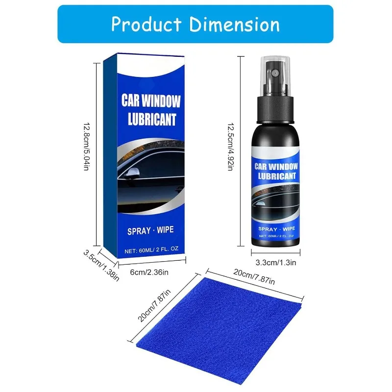 Car Products Eliminates Noise 60ml Universal Window Lubricant Cleaning Agent Rubber Door Rubber Strip Car Softening Maintenance