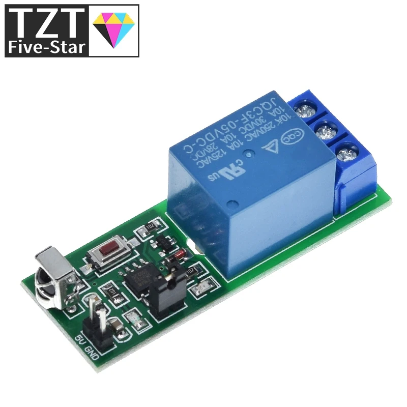 IR 1 Channel Infrared Receiver Driving Switch Relay Driver Module Board 5V + Active Remote Controller