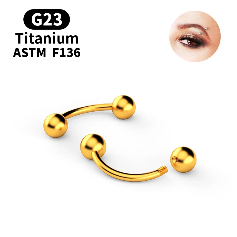 Simple And Fashionable Eyebrow Nails G23 Titanium Belly Button Ring 16G Diaphragm Perforated Body Decoration Jewelry Gift 2021