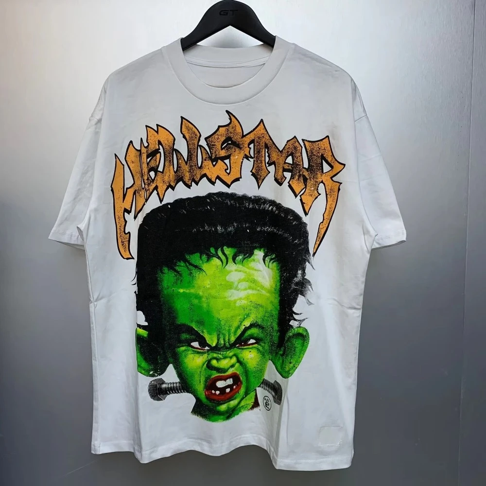 2026 Unisex Dark Punk Skull Art Graphic T-shirt Regular Fit Short Sleeve Tee Heavy Metal Graffiti Print Summer Cotton Casual Top