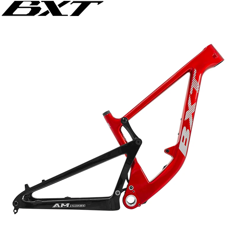 

BXT Carbon Fibre T700+T800 Full Suspension Frame Boost 148*12mm Carbon Frameset Model-117 Fit for Tire 29er,Max 2.4Tire
