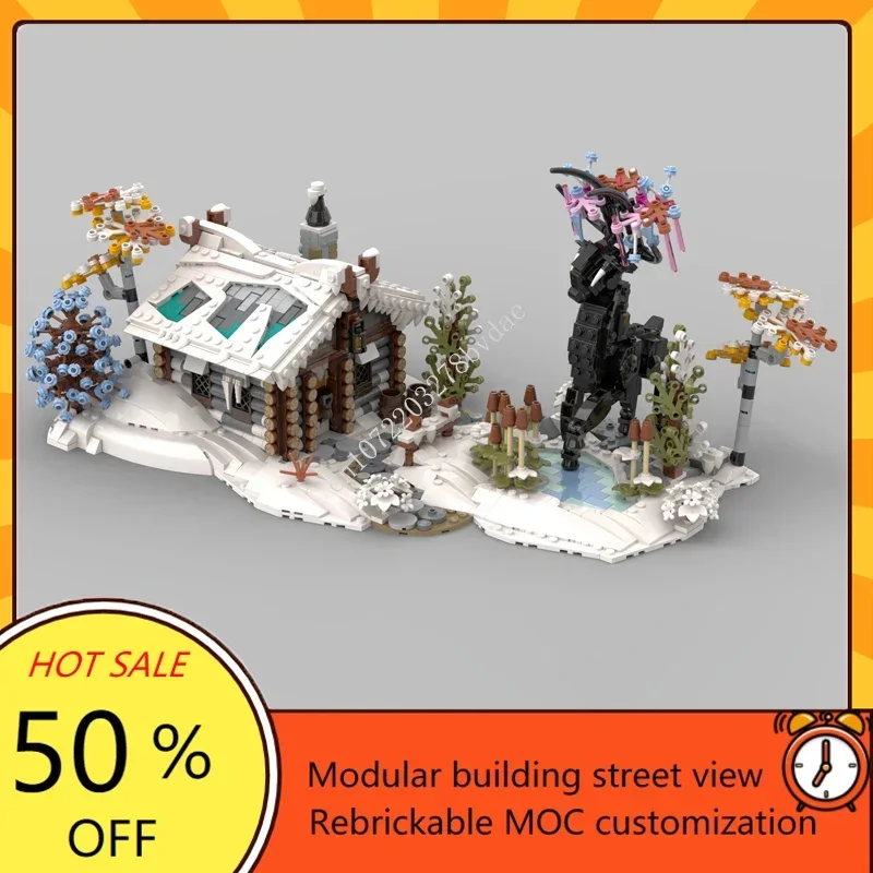 

1778PCS Customized MOC Modular Winter Deer Elf House Street View Model Building Blocks Technology Bricks Assembly Toys Kids Gift