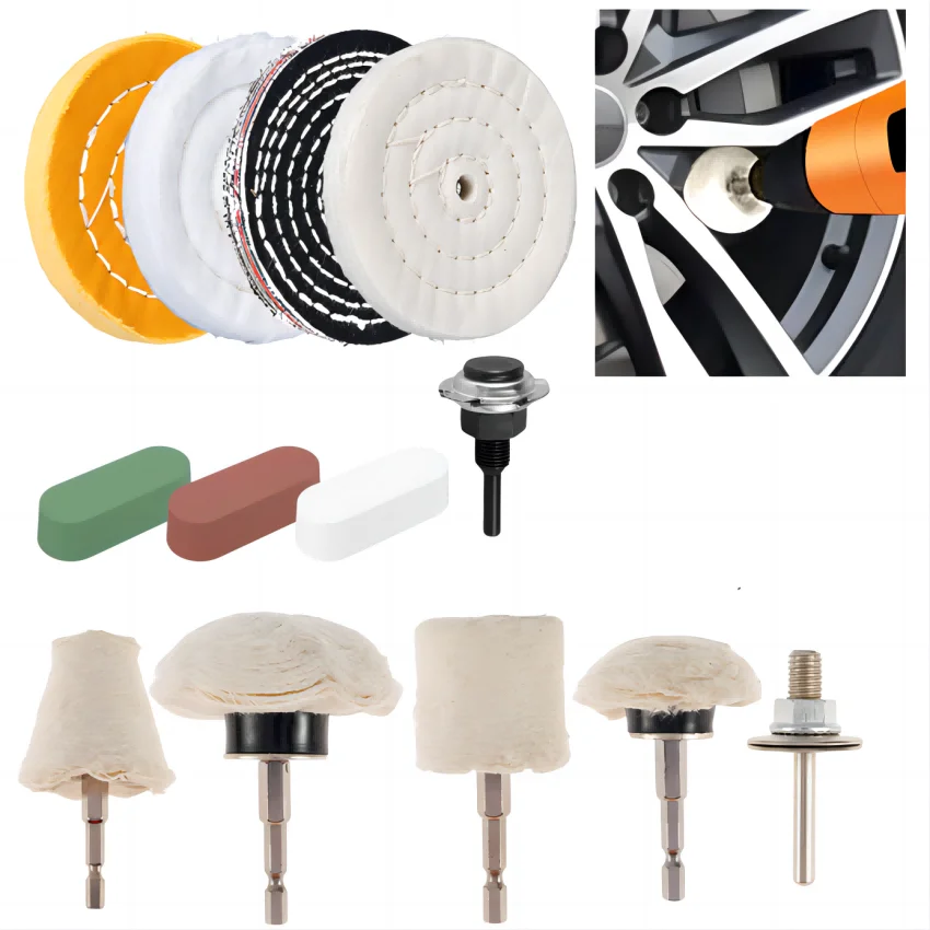 Buffing Pad Polishing Wheel Kits Multifunctional Wear Resistant Polishing Tool for Metal Wood Plastic Ceramic Glass etc