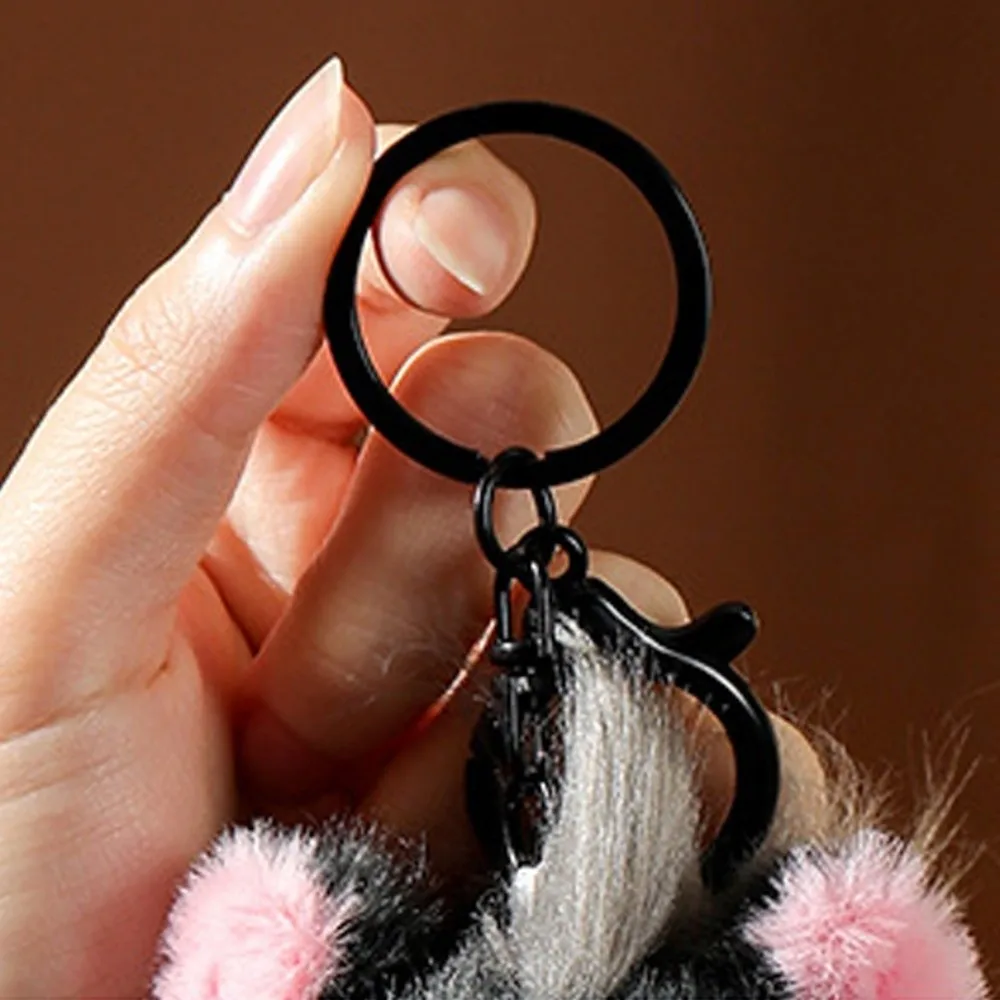 

Horse Cartoon Horse Stuffed Keychain Stuffed Black Pony Pendant Keyring Soft Simulation Horse Keychain Birthday Gift