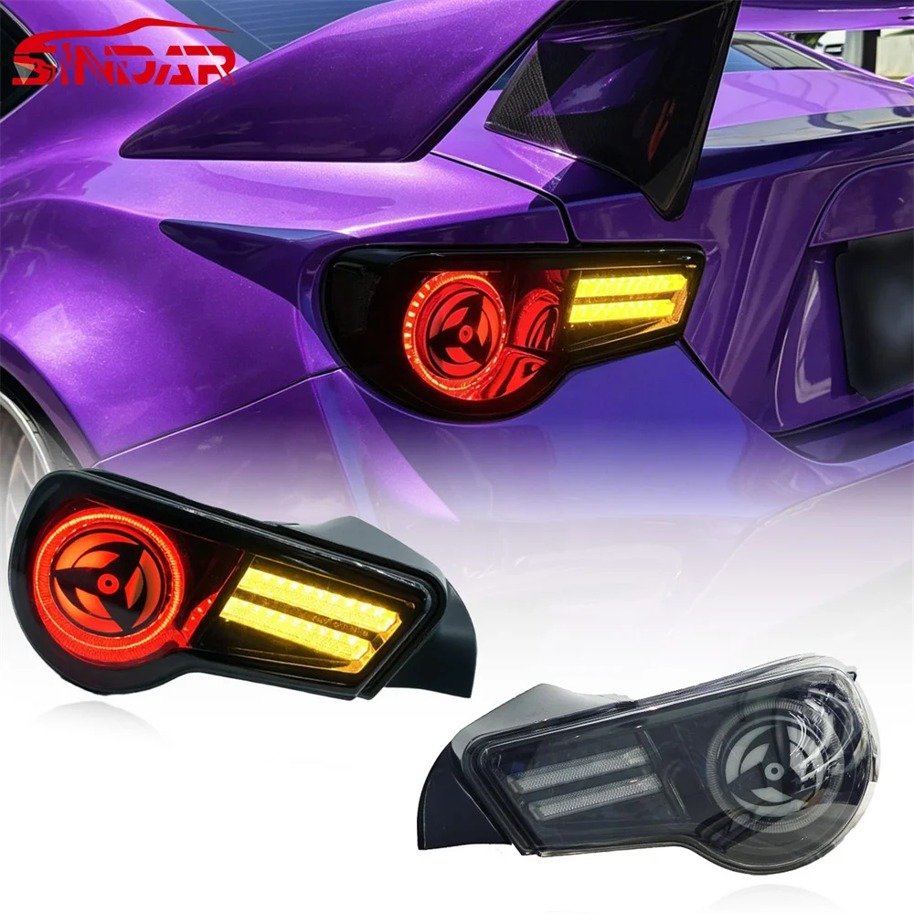 

SINDAR LED Tail Lights for 2012-2021 Toyota 86 Subaru BRZ Scion FR-S, Sharingan Rotating Brake Light, Sequential Turn Signal