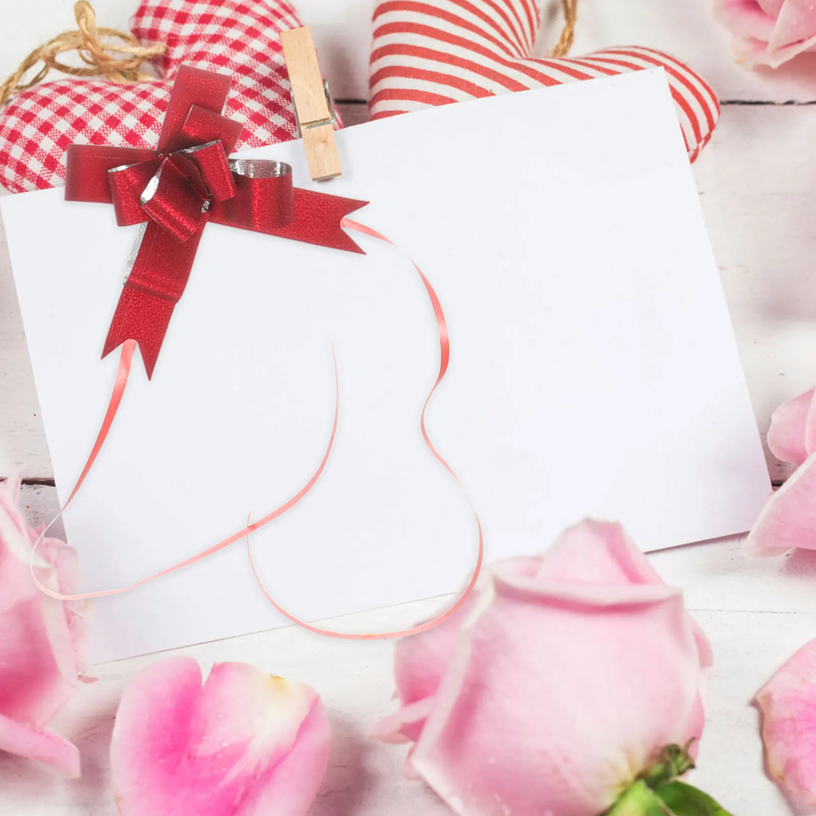 

100Pcs Glitter Pull Bows Gift Knot Ribbons for Wedding Car Flower Basket Decor Golden Silver Green Purple Red String Bows