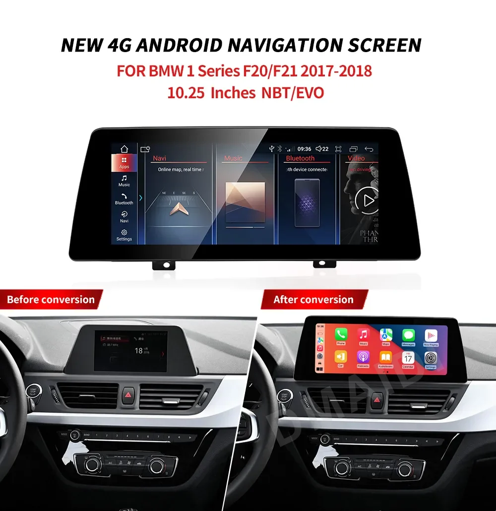 Android 13 Car Multimedia Video Players For BMW 1Series F20 ID8 EVO Qualcomm Factory Pricec Gps Navigation Carplay Auto Stereo